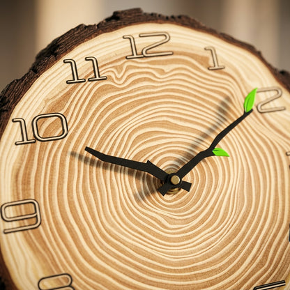 Vintage Wooden Wall Clock with Rustic Design