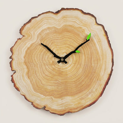 Vintage Wooden Wall Clock with Rustic Design