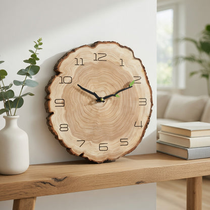 Vintage Wooden Wall Clock with Rustic Design